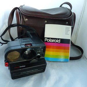 Vintage 70s Polaroid Pronto Sonar One Step Instant Land Camera Inst book case